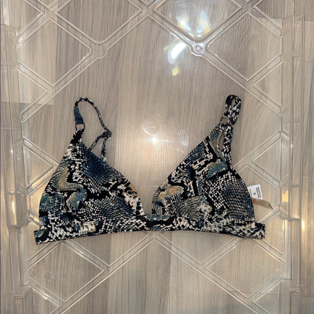 Snake Print Bikini Top